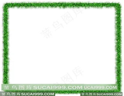 青草边框背景图片