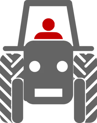 灰色剪影现代农业