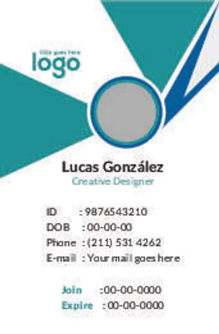 蓝色会员证名片