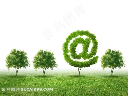 电子邮件标志形状的树木 电子邮件标志形状的树木