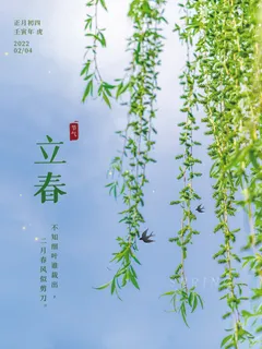 24节气立春春季新春春天海报模板PSD分层设计素材源文件模板
