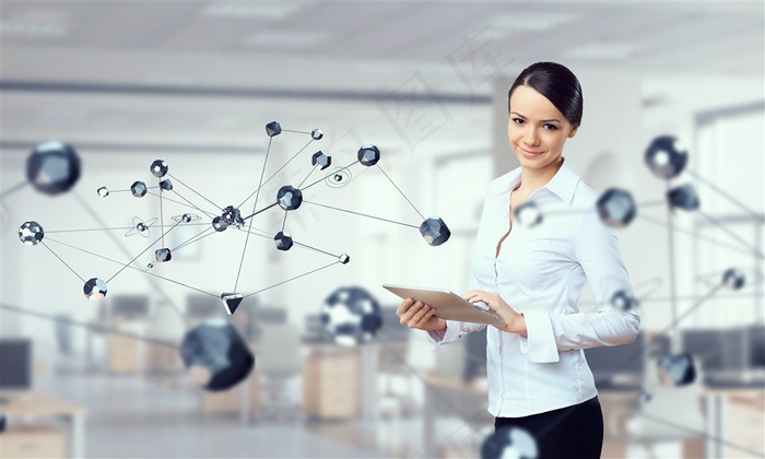 职业办公科技女人摄影高清图片