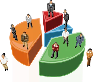 彩色矢量卡通商务团队人物 免抠