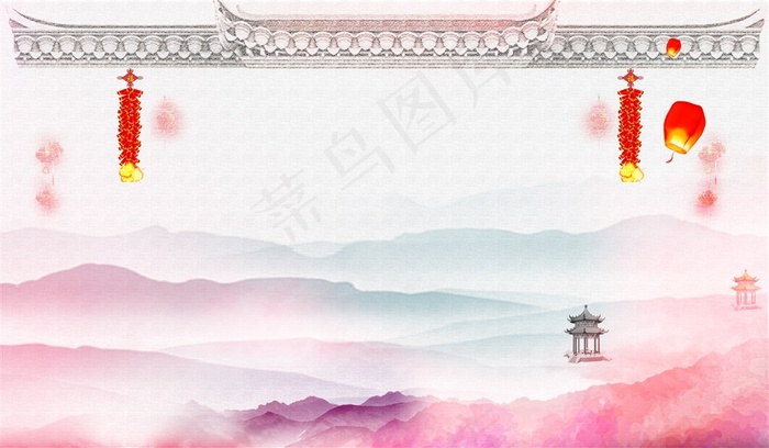 热闹的新年背景