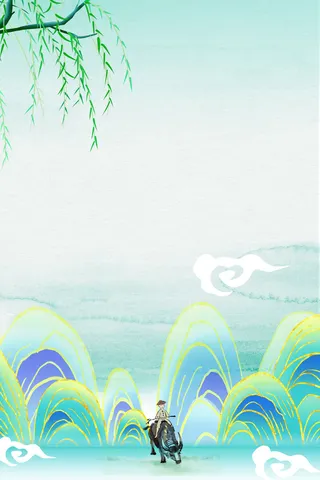 中式古典国潮来袭海报展板宣传背景图PSD设计PS模板素材