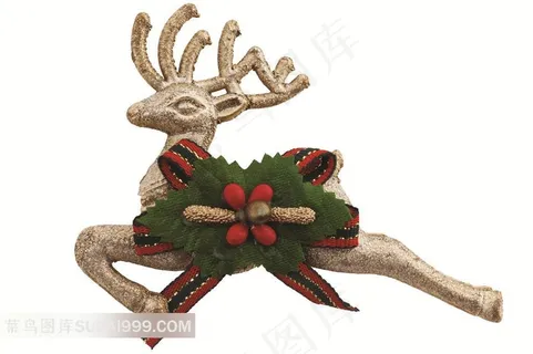 圣诞节耶诞节元素 圣诞节装饰金色麋鹿挂饰