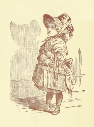 欧洲小女孩肖像画图片