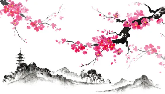 中国山水画水墨图案素材51 中国山水画水墨图案素材51