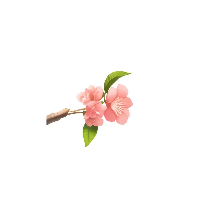 桃花春天树枝免抠(2048x2048)