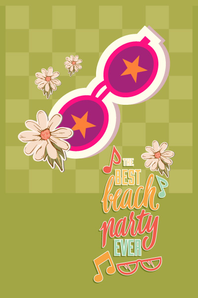 夏天海报|矢量|插画|扁平|风格