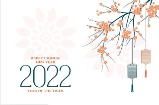 2022新年桃花背景