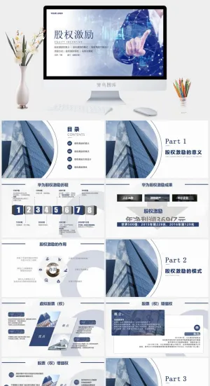 股权激励制度汇报演讲PPT模板预览图