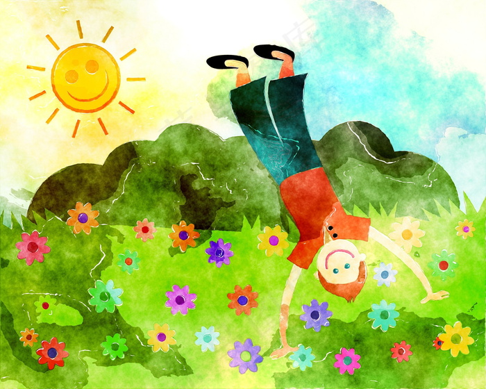 儿童艺术插画图片