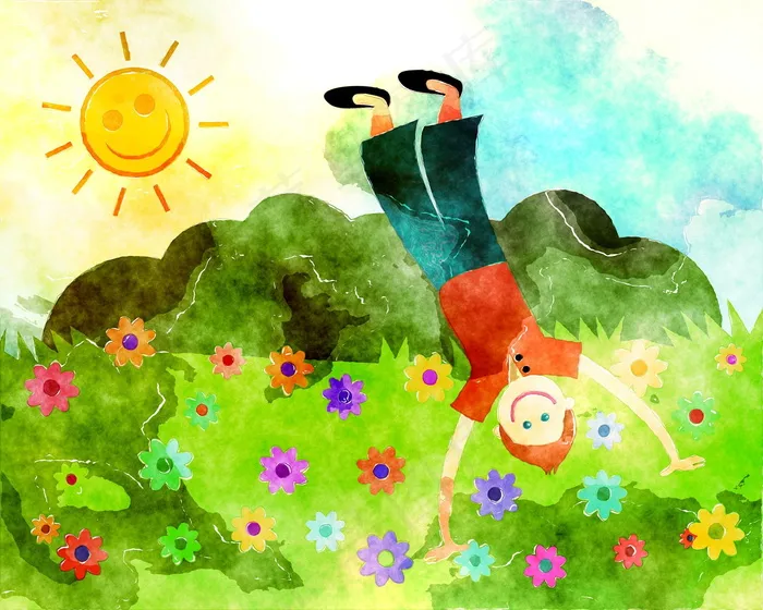 儿童艺术插画图片