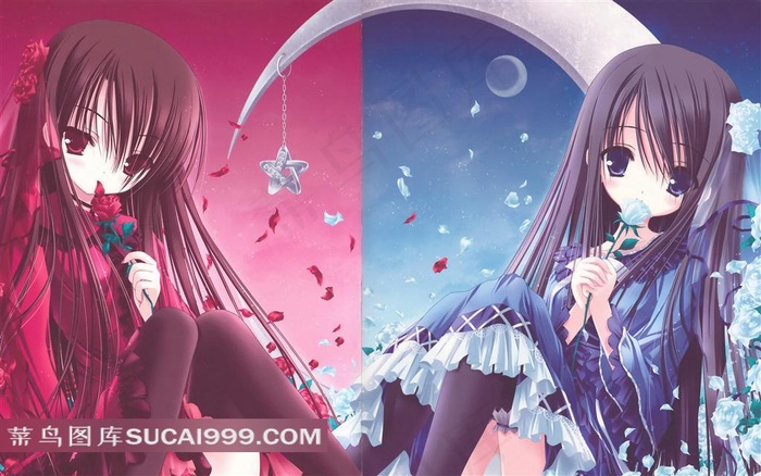 可爱的卡通少女