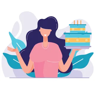 扁平风场景插画