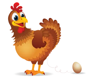 母鸡下蛋卡通