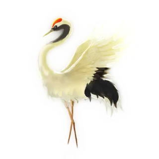 中国风古典中式国潮风手绘飞鹤图案仙鹤装饰素材PNG免抠插画元素