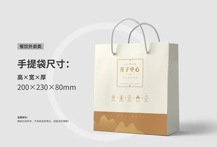 礼品包装手提袋6cdr矢量模版下载