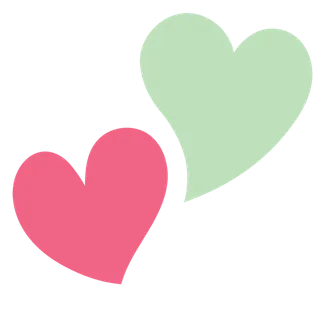 卡通简笔情人节红绿