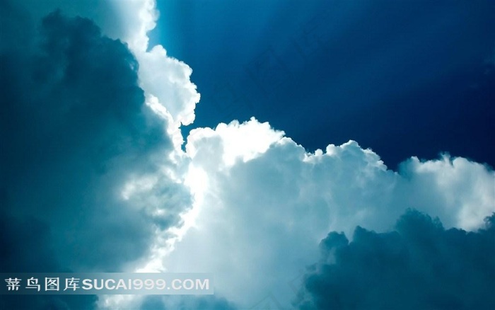 蓝天白云阳光图片