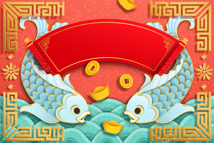 中式传统新年春节矢量素材eps,ai矢量模版下载