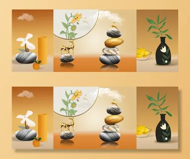 时来运转发财鹿三联画