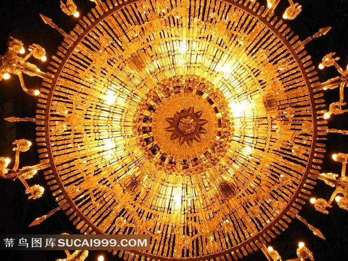 富贵奢华的水晶吊灯素材