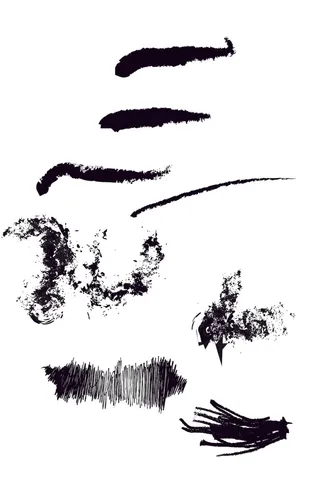 毛笔笔触免抠素材2