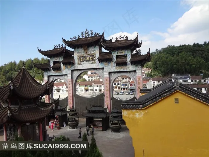 九华山寺庙图片素材