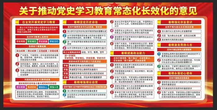 关于推动党史学习教育常态化长效化的意见psd模版下载