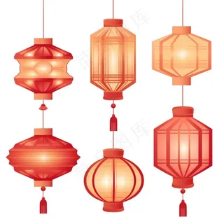 红灯笼喜庆插画免抠