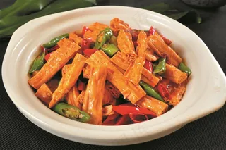 农家烧腐竹美食图片