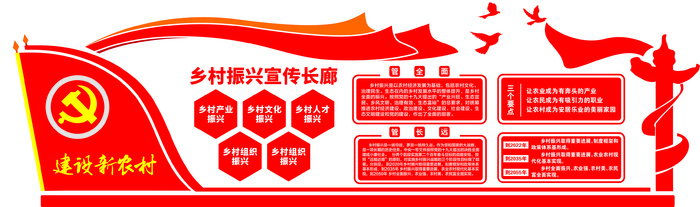 乡村户外长廊  美丽乡村 乡村文化长廊 乡村振兴文化墙  农村农业宣传