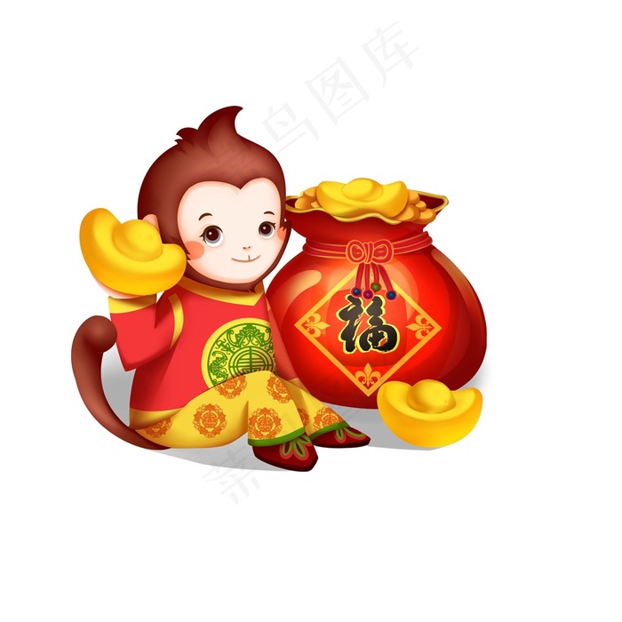 可爱卡通小猴子图片