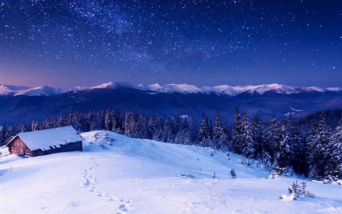 冬天唯美雪景自然风光素材图