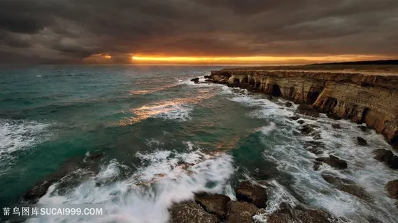 黄昏海景风景画壁纸