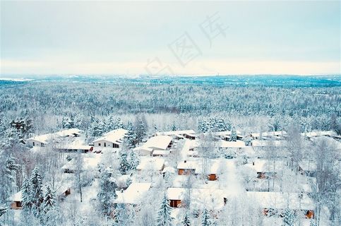 白雪皑皑的冬季高清风景图片