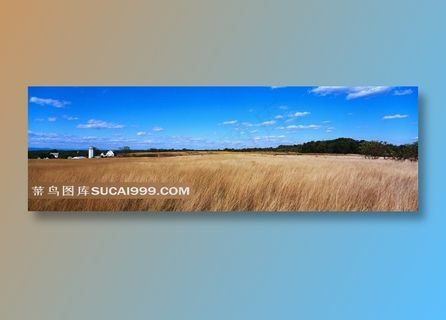 蓝天草地天空风景植物素材图片下载