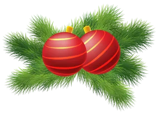 圣诞节冷杉铃铛花束饰品礼物盒