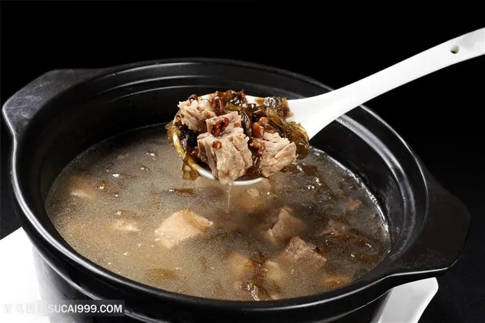 豆紫菜排骨煲