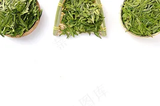 绿色新鲜的茶叶高清图