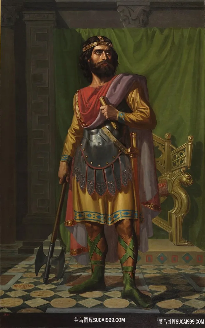 国王人物油画装饰画油画图片