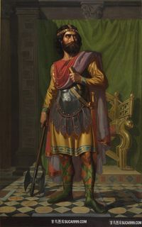 国王人物油画装饰画油画图片