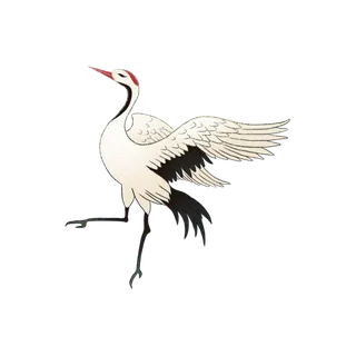 中国风古典中式国潮风手绘飞鹤图案仙鹤装饰素材PNG免抠插画元素