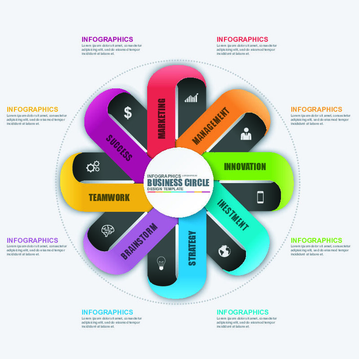 ppt素材3d数据图表模板可视化图形统计标签矢量图标模型ai源文件