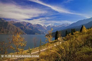新疆天山天池摄影素材