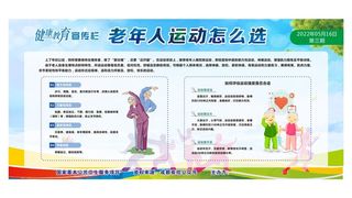 健康教育宣传栏 老年人运动