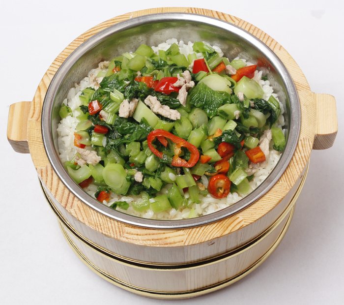 油菜木桶饭