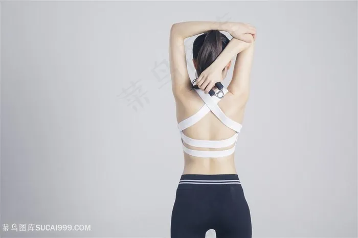 握力器健身的运动女性